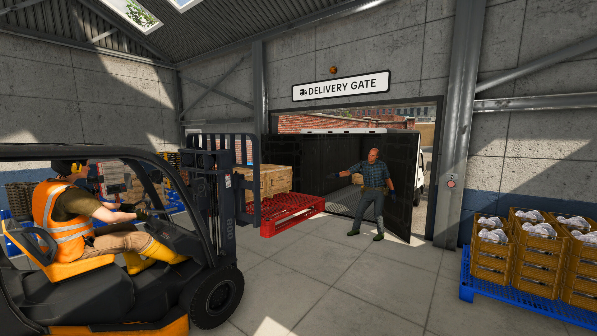 A delivery gate area for contract shipments in Ore Factory Squad