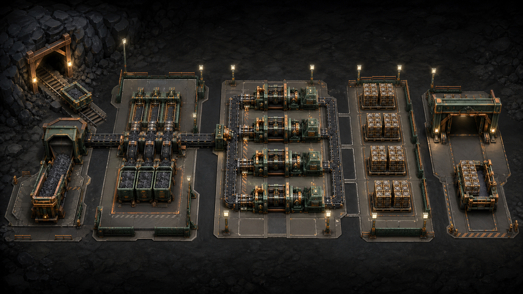 Original modular factory layout concept